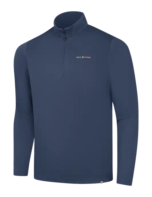 TravisMathew Navy Coveside ¼-Zip w/Moon Logo