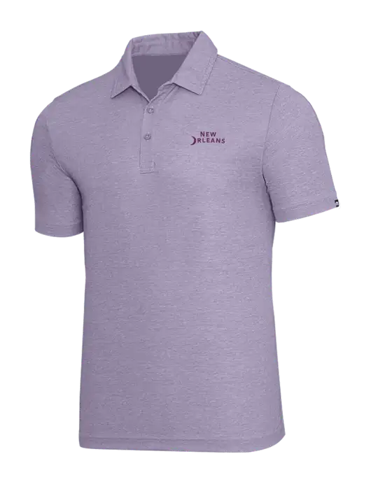TravisMathew Light Purple Heather Oceanside Polo w/Moon Logo