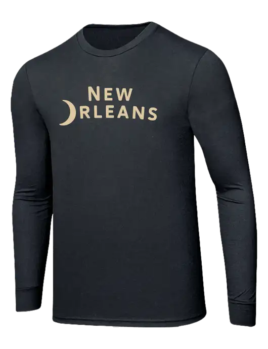 Simply Soft Long Sleeve Black Frost 4.5 oz, Poly/Combed Ring Spun Cotton T-Shirt w/Moon Logo