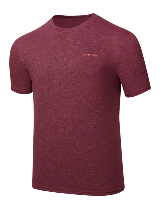 Simply Soft Maroon Frost 4.5oz  Poly/Combed Ring Spun Cotton T-Shirt w/Moon Logo