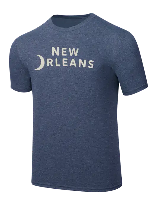 Simply Soft Navy Frost 4.5oz  Poly/Combed Ring Spun Cotton T-Shirt w/Moon Logo