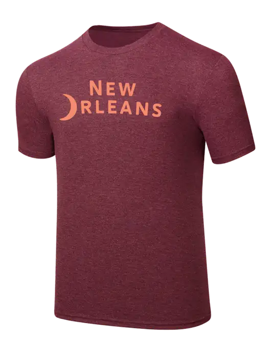 Simply Soft Maroon Frost 4.5oz  Poly/Combed Ring Spun Cotton T-Shirt w/Moon Logo