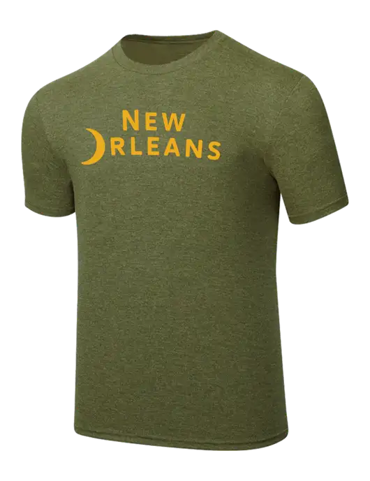 Simply Soft Military Green Frost 4.5oz Poly/Combed Ring Spun Cotton T-Shirt w/Moon Logo