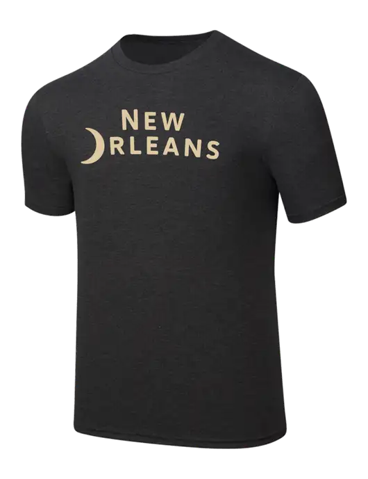 Simply Soft Black Frost 4.5oz  Poly/Combed Ring Spun Cotton T-Shirt w/Moon Logo