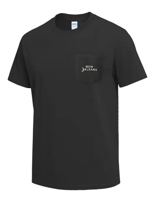 Charcoal Heavyweight 6.1 oz Pocket T-Shirt w/Moon Logo