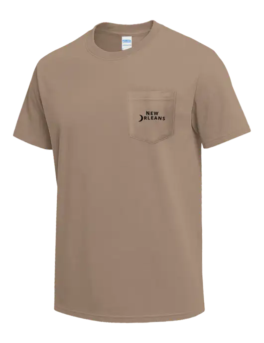 Dark Tan Heavyweight 6.1 oz Pocket T-Shirt w/Moon Logo