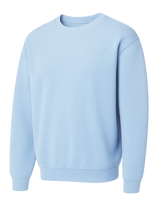 Comfort Colors Garment-Dyed Lightweight Light Blue Fleece Crewneck Sweatshirt w/Moon Logo