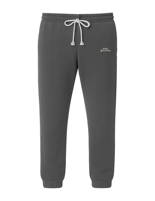 Comfort Colors Garment-Dyed Dark Grey Lightweight Fleece Sweatpants w/Moon Logo
