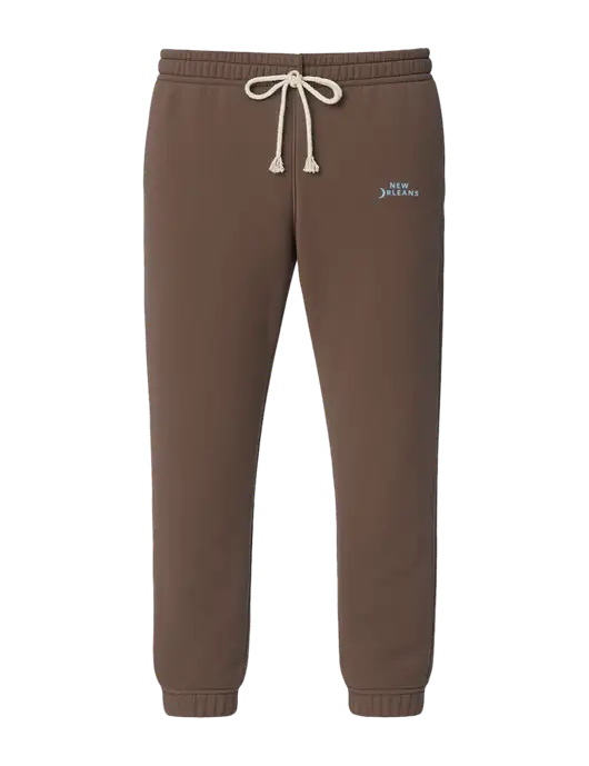 Comfort Colors Garment-Dyed Brown Lightweight Fleece Sweatpants w/Moon Logo