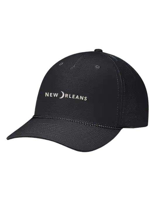 Richardson Laser Perf Performance Black/Black-Grey Rope Cap w/Moon Logo