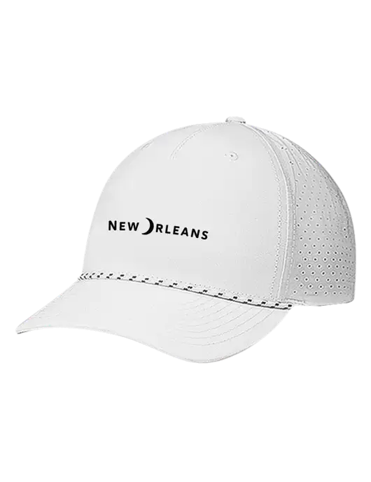 Richardson Laser Perf Performance White/White-Black Rope Cap w/Moon Logo