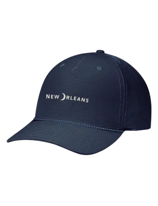 Richardson Laser Perf Performance Dark Navy/Navy-Grey-Blue Rope Cap w/Moon Logo