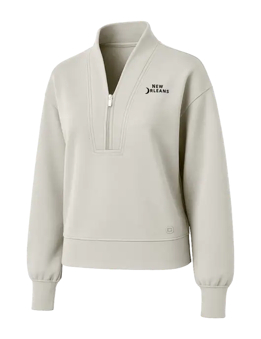 OGIO Womens Ivory Transcend 1/4-Zip w/Moon Logo