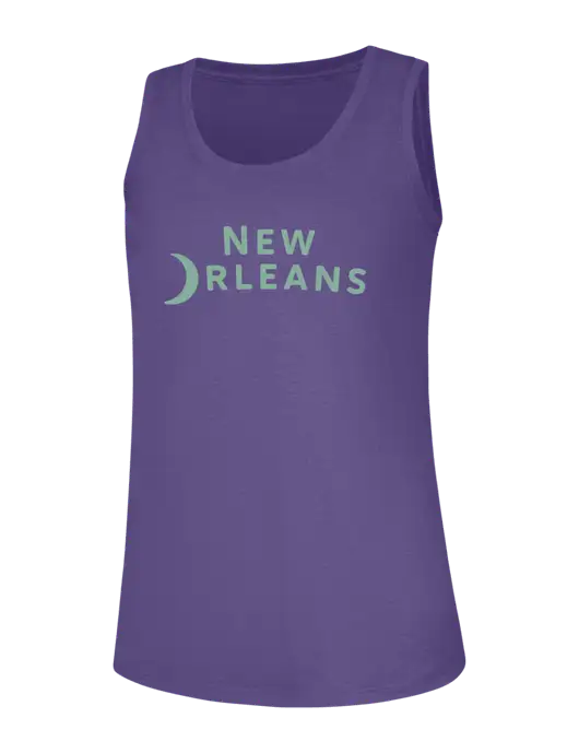 Womens Purple Frost Perfect Tri Racerback Tank w/Moon Logo