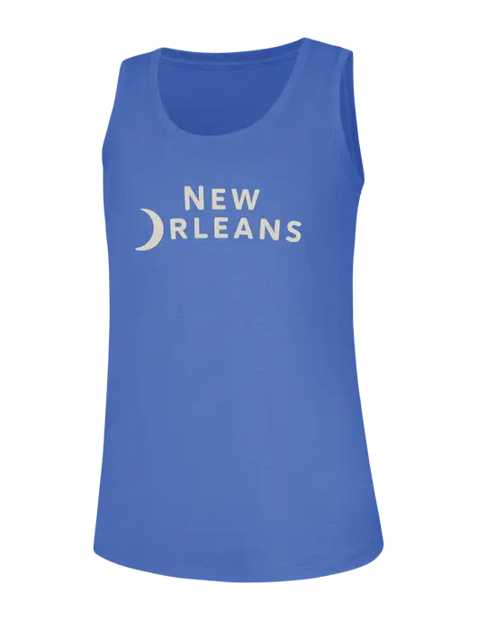 Womens Royal Frost Perfect Tri Racerback Tank w/Moon Logo