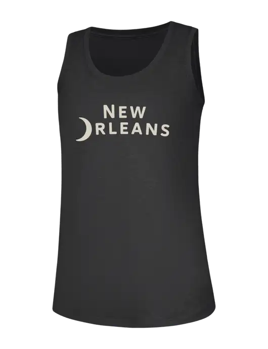 Womens Black Frost Perfect Tri Racerback Tank w/Moon Logo