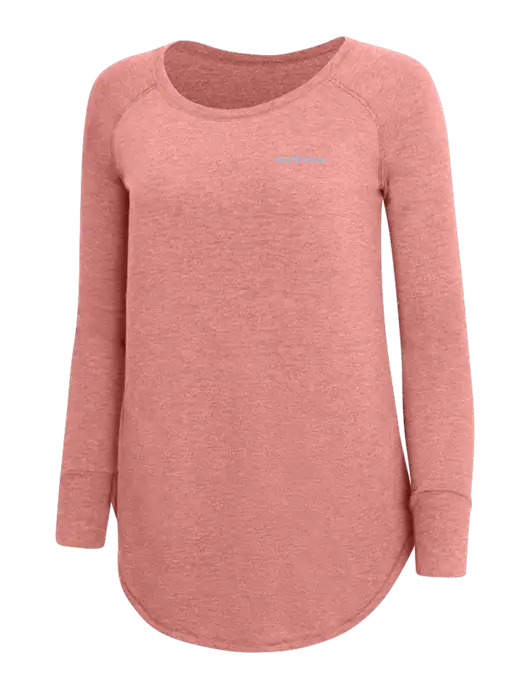 Womens Perfect Wide Collar Tunic Tri-Blend Blush Frost 4.5 oz T-Shirt w/Moon Logo
