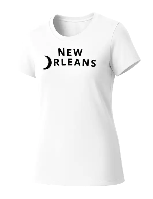Womens Seriously Soft White T-Shirt w/Moon Logo