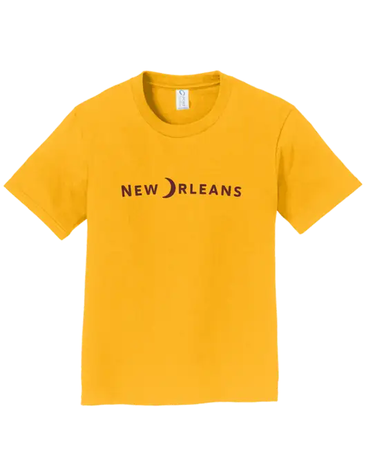 Youth Ring Spun Yellow Gold 4.5 oz T-Shirt w/Moon Logo