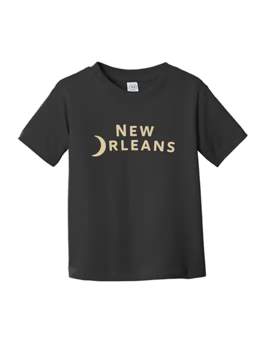 Rabbit Skins Black Toddler Fine Jersey Tee w/Moon Logo