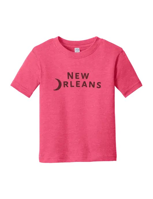 Rabbit Skins Vintage Hot Pink Toddler Fine Jersey Tee w/Moon Logo