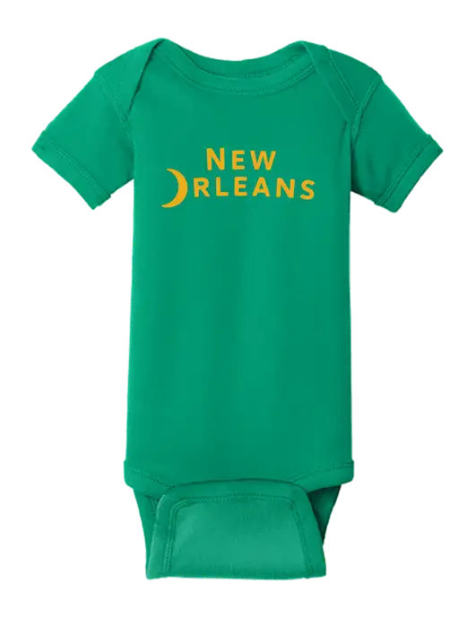 Rabbit Skins Kelly Infant Short Sleeve Baby Rib Bodysuit w/Moon Logo