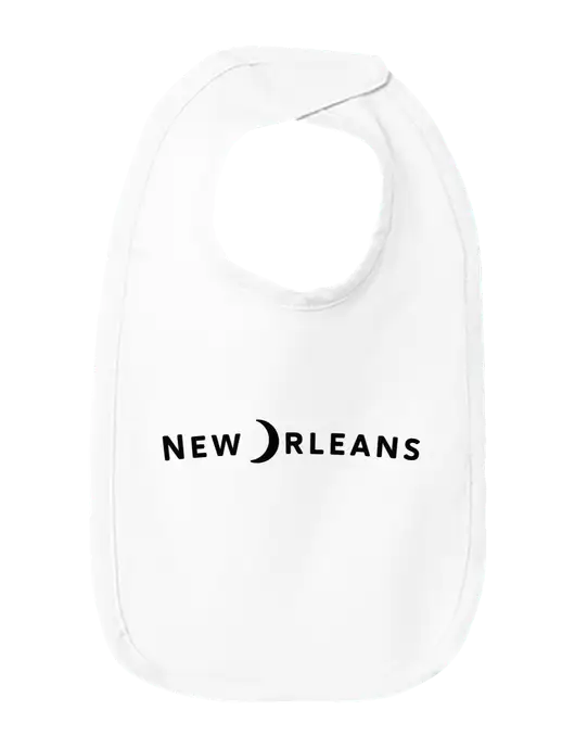 Rabbit Skins White Infant Premium Jersey Bib w/Moon Logo