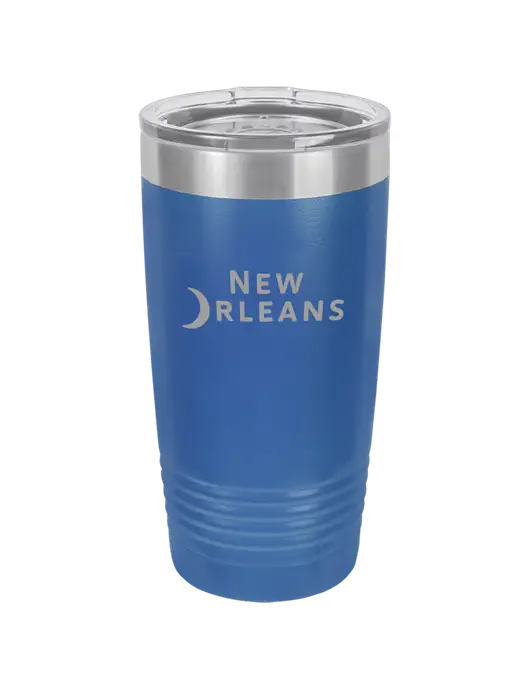 Polar Camel 20 oz Powder Coated Royal Vacuum Insulated Tumbler w/Moon Logo