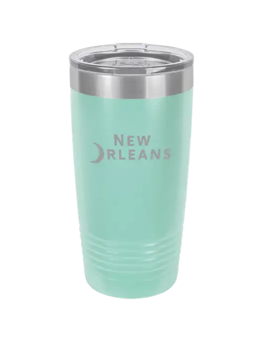 Polar Camel 20 oz Powder Coated Seafoam Vacuum Insulated Tumbler w/Moon Logo