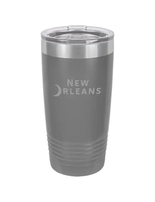 Polar Camel 20 oz Powder Coated Grey Vacuum Insulated Tumbler  w/Moon Logo