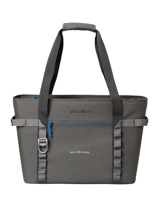Eddie Bauer Dark Medium Grey/Royal Max Cool Tote Cooler  w/Moon Logo