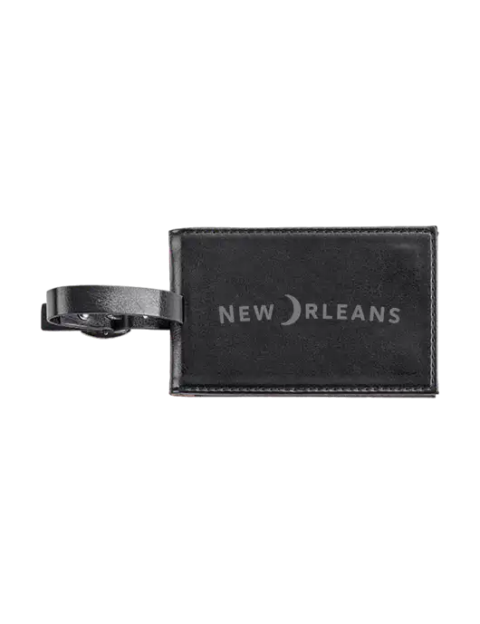 Fabrizio Black Executive Luggage Tag w/Moon Logo