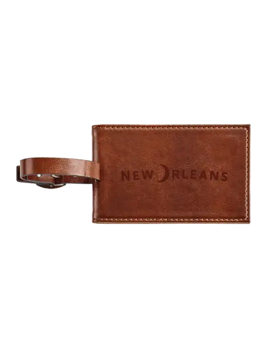Fabrizio Brown Executive Luggage Tag w/Moon Logo