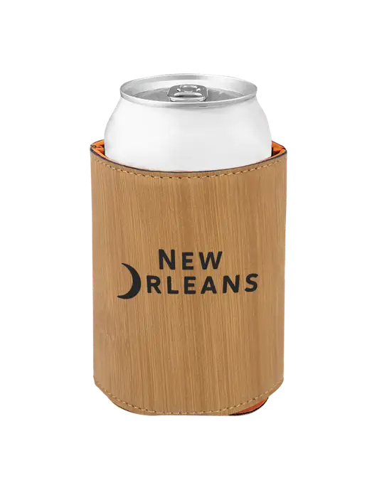 Bamboo Leatherette Beverage Holder w/Moon Logo