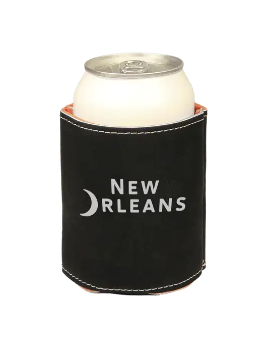 Black Leatherette Beverage Holder w/Moon Logo