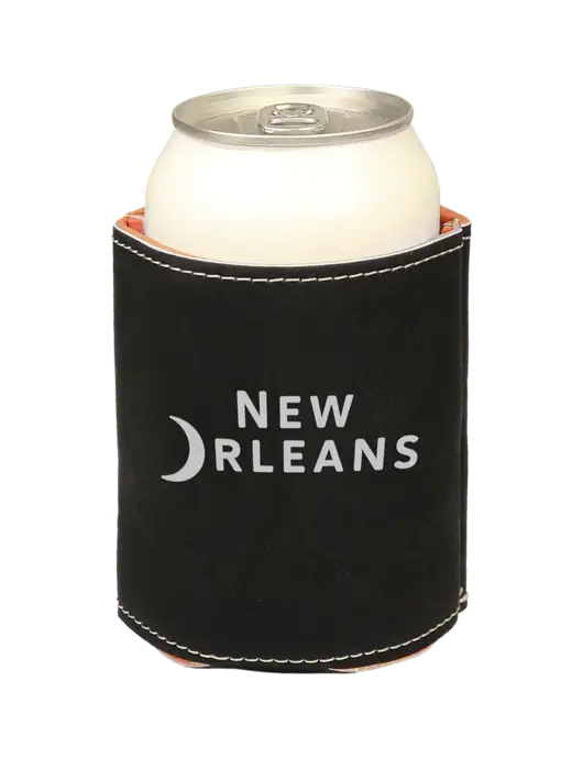 Black Leatherette Beverage Holder w/Moon Logo