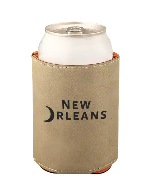 Tan Leatherette Beverage Holder w/Moon Logo