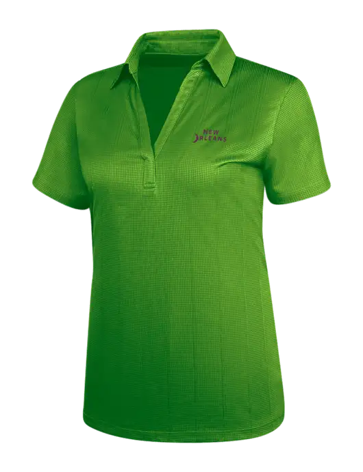 Kelly Green Womens Performance Fine Jacquard Polo w/Moon Logo