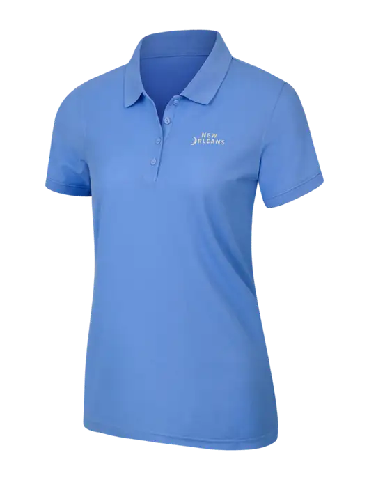 Carolina Blue Womens Core Classic Pique Polo w/Moon Logo