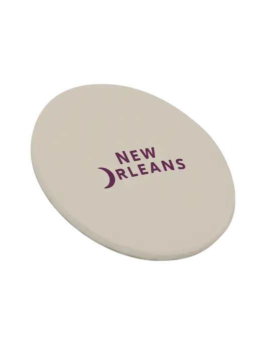 Round Sandstone Coaster w/Moon Logo