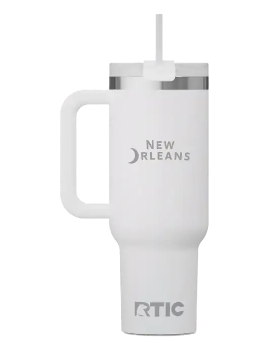 RTIC Road Trip 40 oz White Tumbler  w/Moon Logo