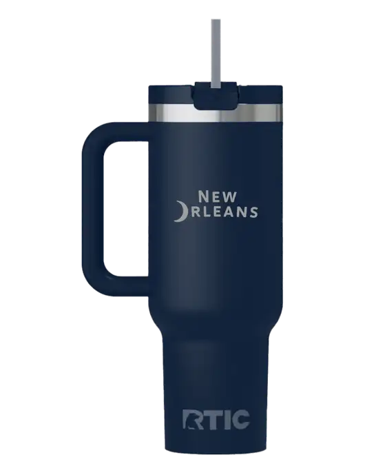 RTIC Road Trip 40 oz Navy Tumbler  w/Moon Logo