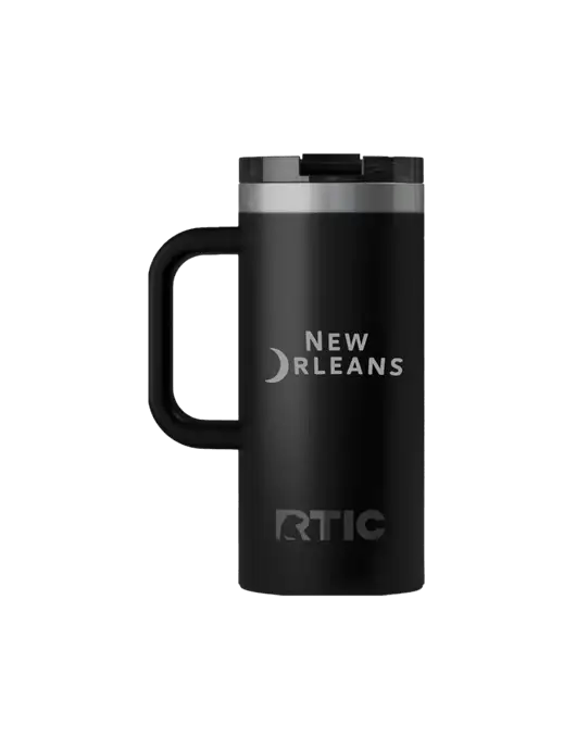 RTIC Road Trip 16 oz Black Travel Mug w/Moon Logo