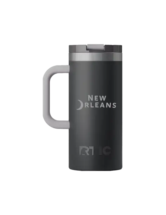 RTIC Road Trip 16 oz Charcoal Travel Mug w/Moon Logo