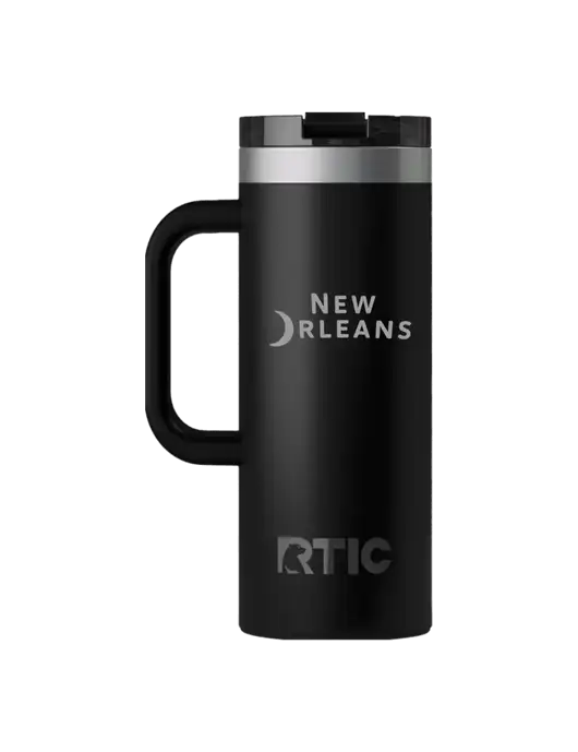 RTIC Road Trip 20 oz Black Travel Mug w/Moon Logo