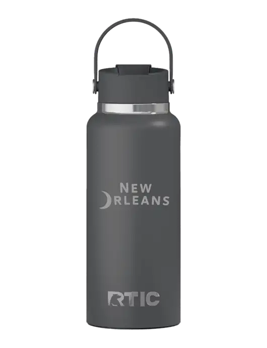 RTIC Outback 32 oz Charcoal Bottle w/Moon Logo