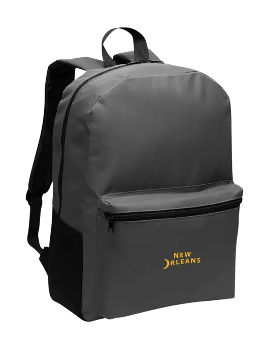 Casual Dark Charcoal Lightweight Laptop Backpack w/Moon Logo