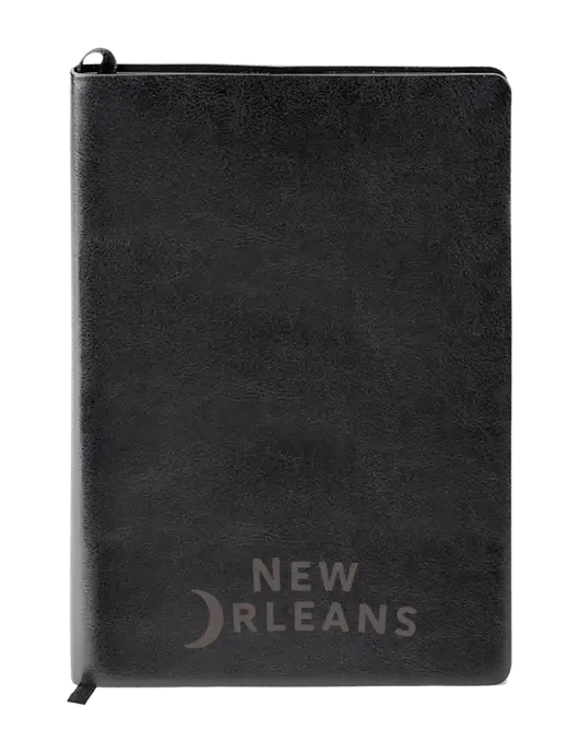 Fabrizio Black Soft Cover 5.75 x 8.125 Journal w/Moon Logo