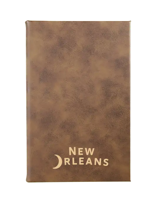 Rustic Leatherette 5.25 x 8.25 Journal w/Moon Logo