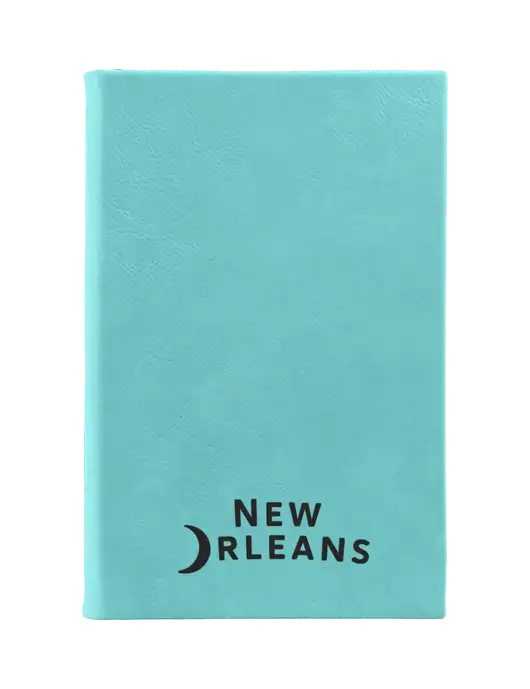 Seafoam Leatherette 5.25 x 8.25 Journal w/Moon Logo